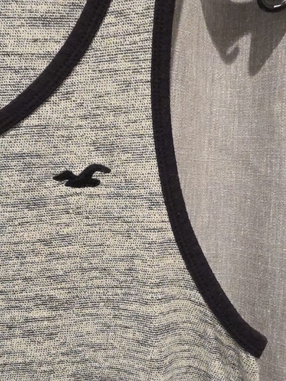 Hollister Grey Marl Heather Tank with Black Trim - Picture 4 of 13